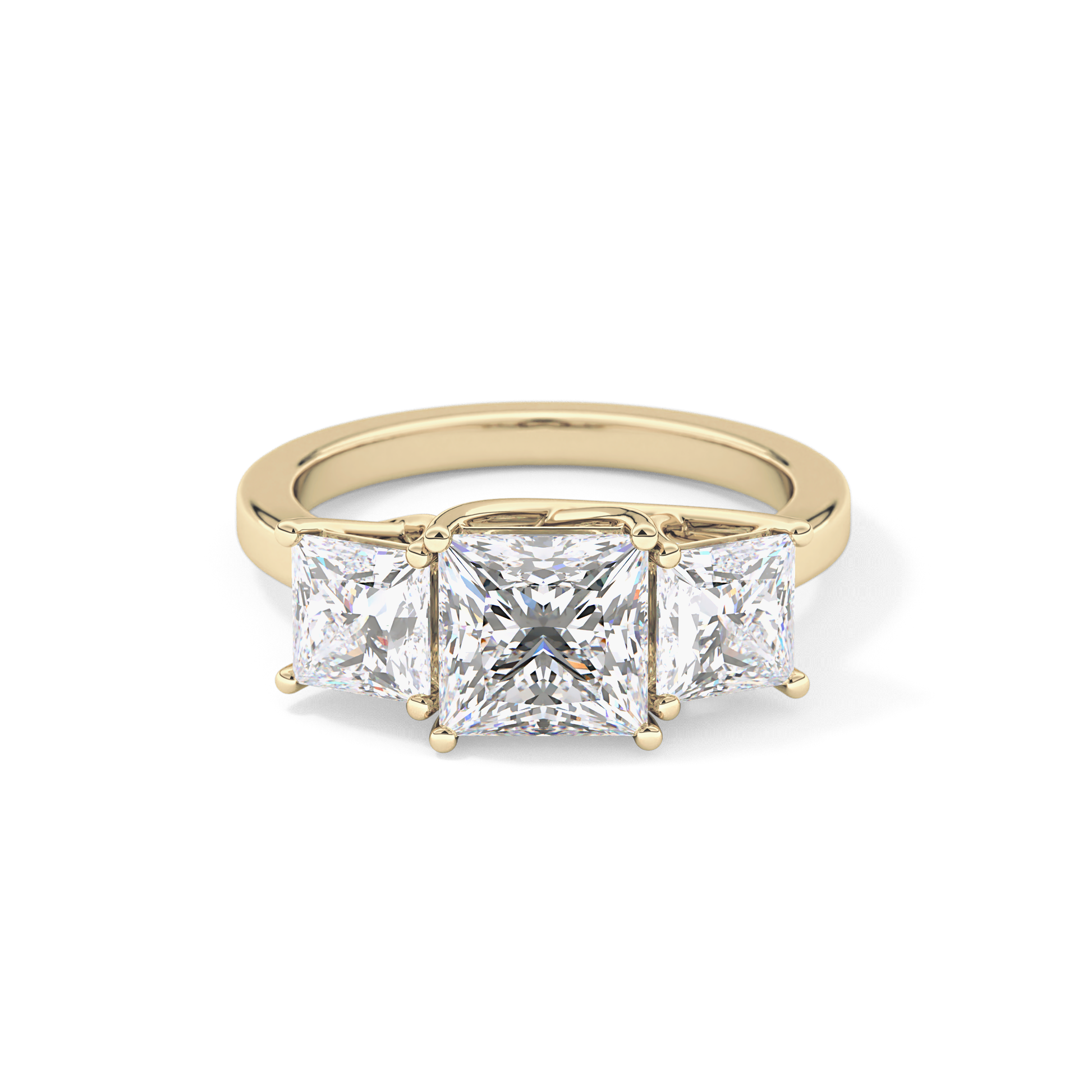 Princess Three Stone Lab Grown Diamond Engagement Ring