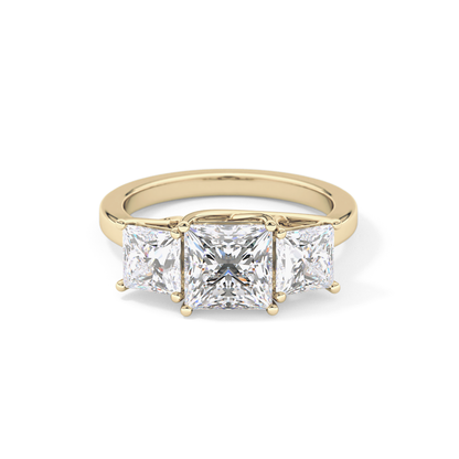 Princess Three Stone Lab Grown Diamond Engagement Ring