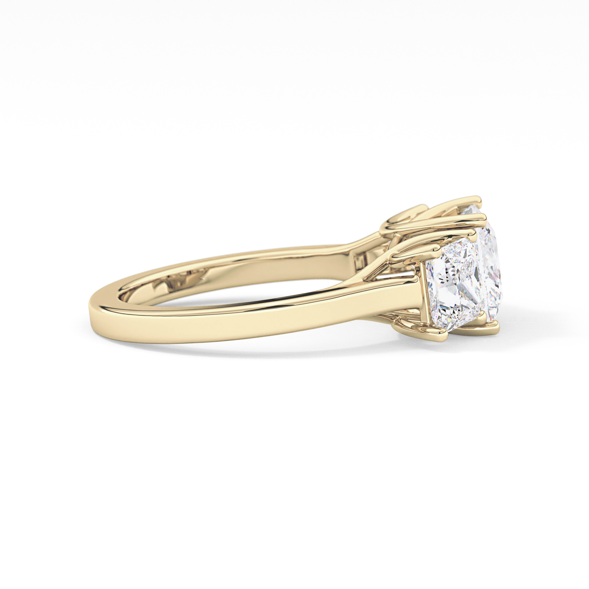 Princess Three Stone Lab Grown Diamond Engagement Ring