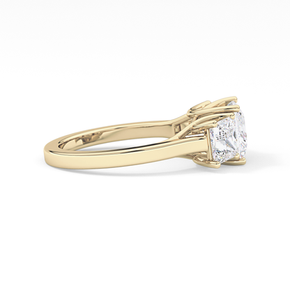 Princess Three Stone Lab Grown Diamond Engagement Ring