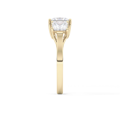 Princess Three Stone Lab Grown Diamond Engagement Ring