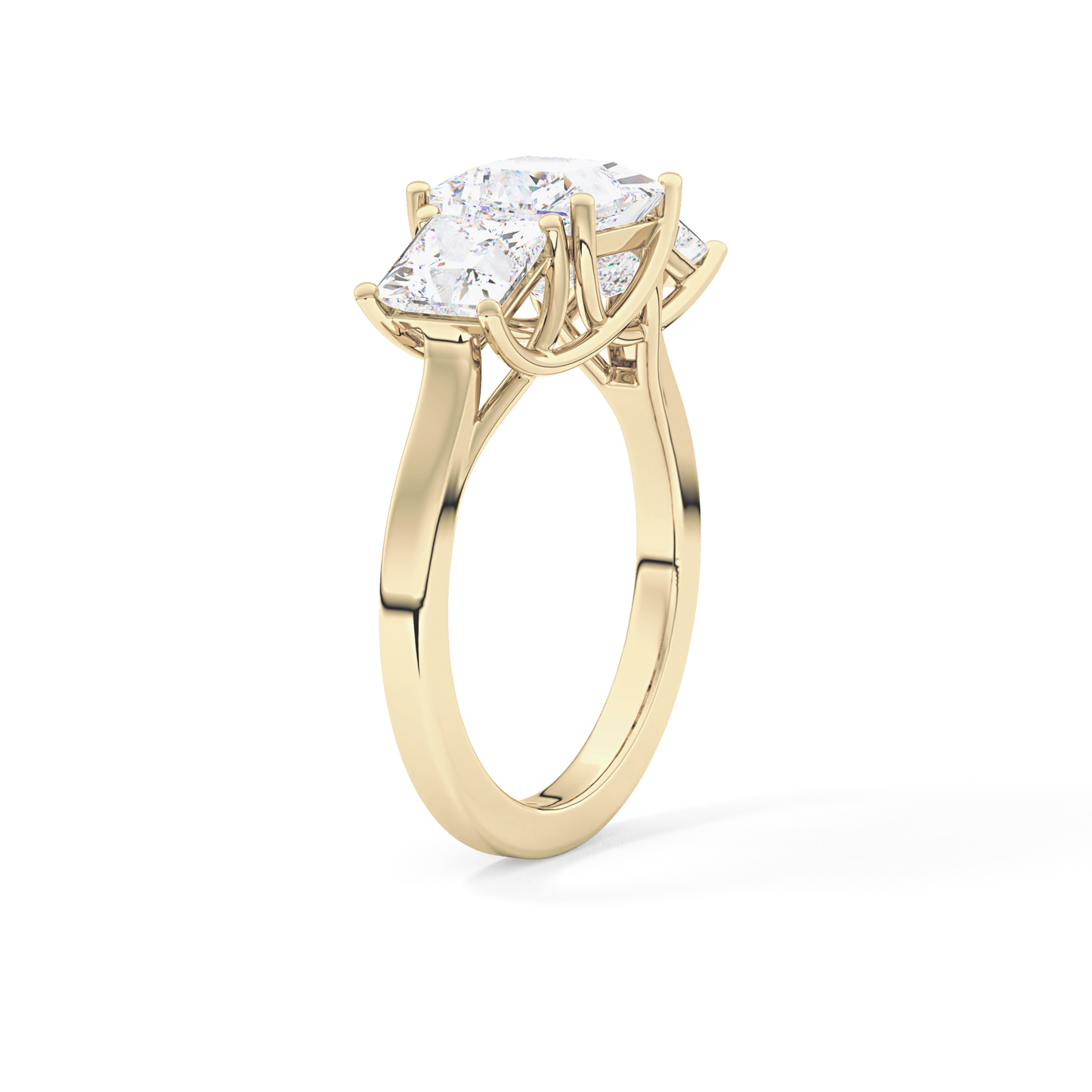 Princess Three Stone Lab Grown Diamond Engagement Ring
