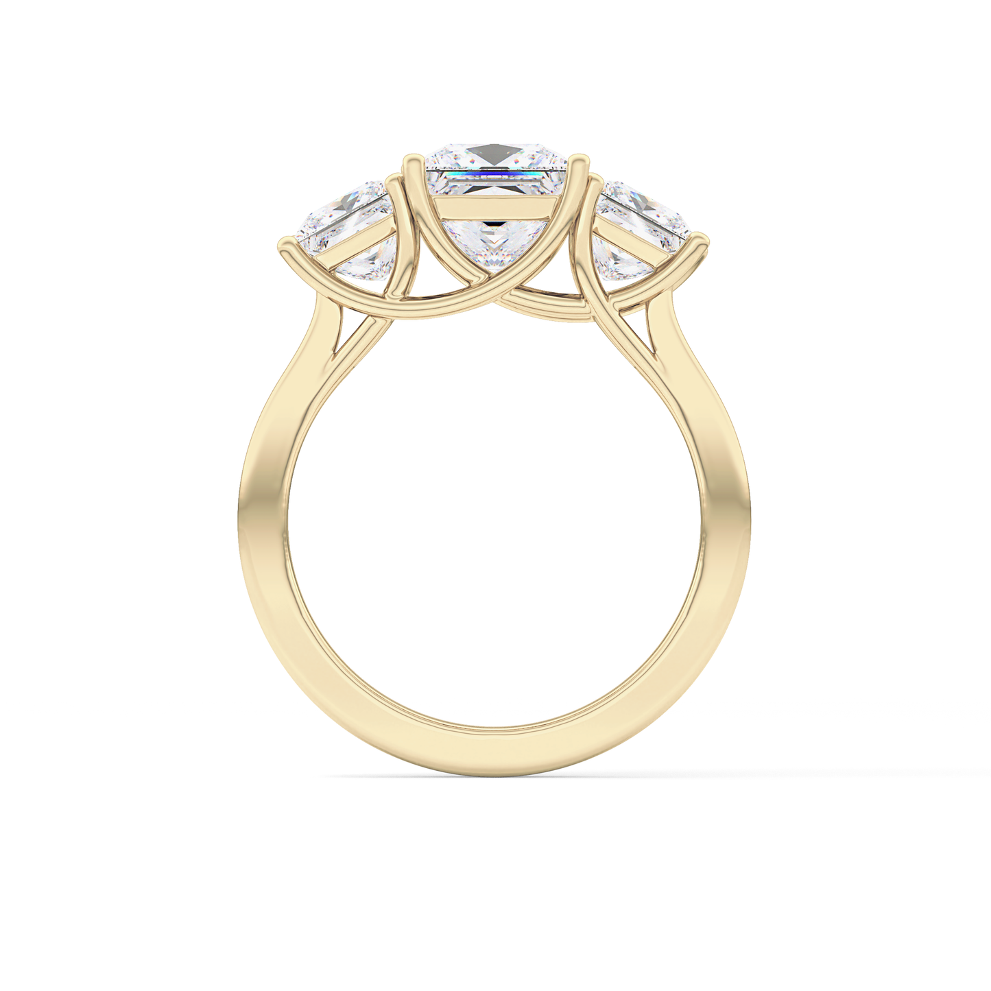 Princess Three Stone Lab Grown Diamond Engagement Ring