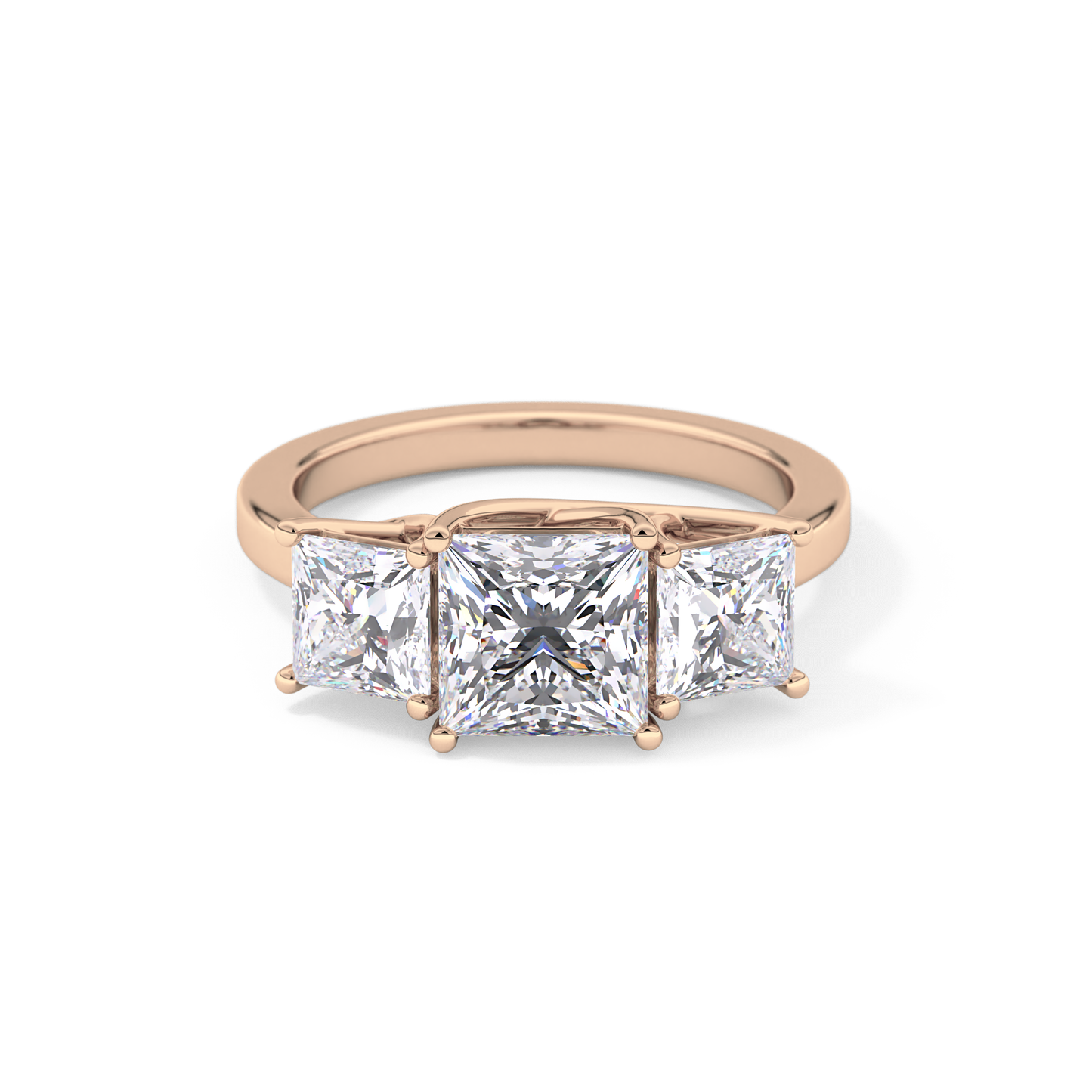 Princess Three Stone Lab Grown Diamond Engagement Ring