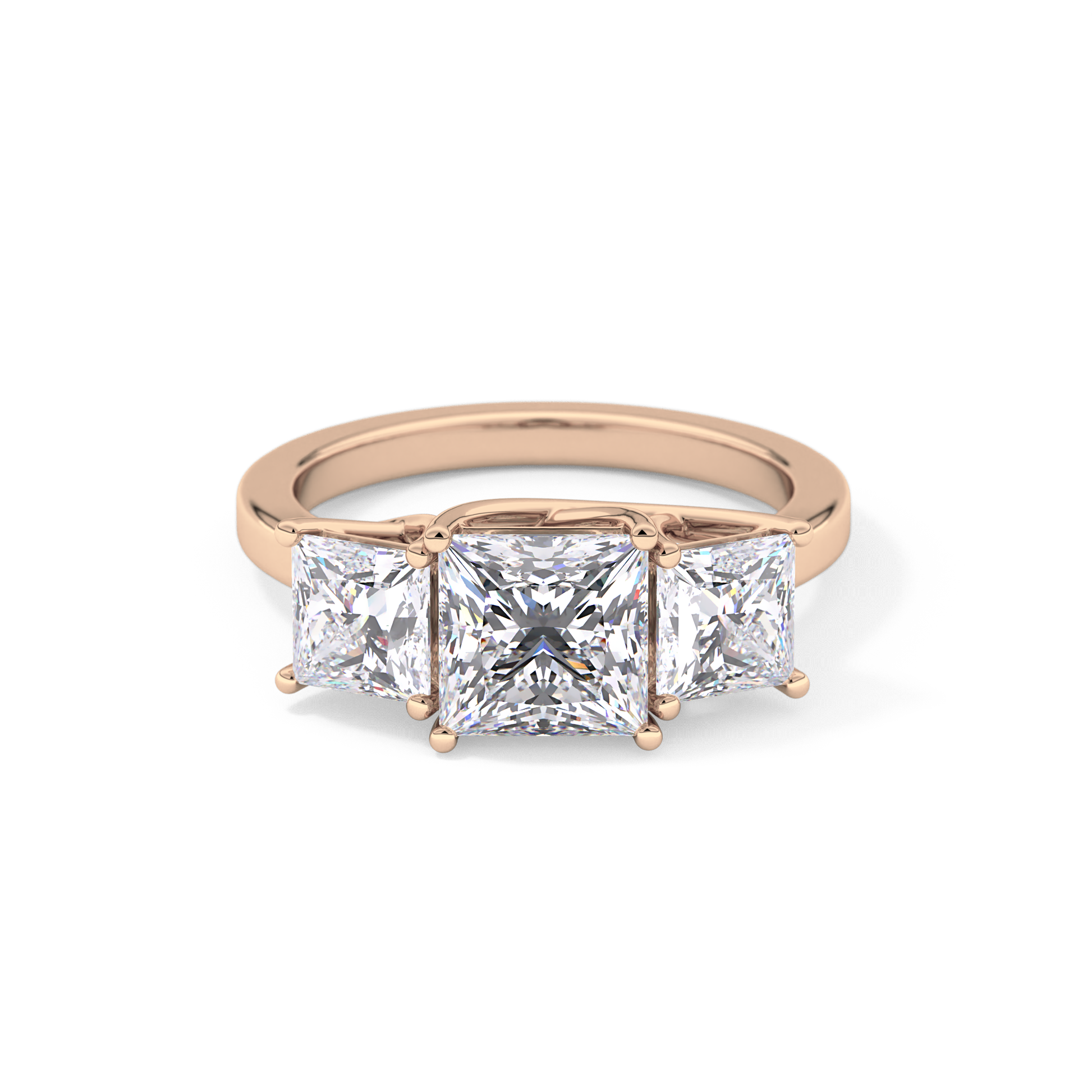 Princess Three Stone Lab Grown Diamond Engagement Ring