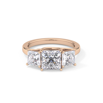 Princess Three Stone Lab Grown Diamond Engagement Ring