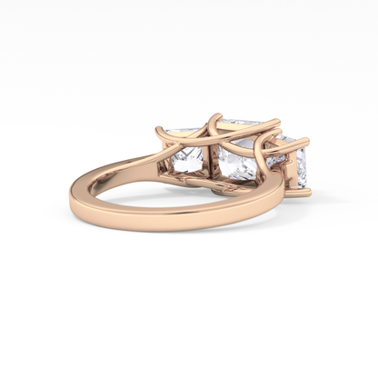 Princess Three Stone Lab Grown Diamond Engagement Ring