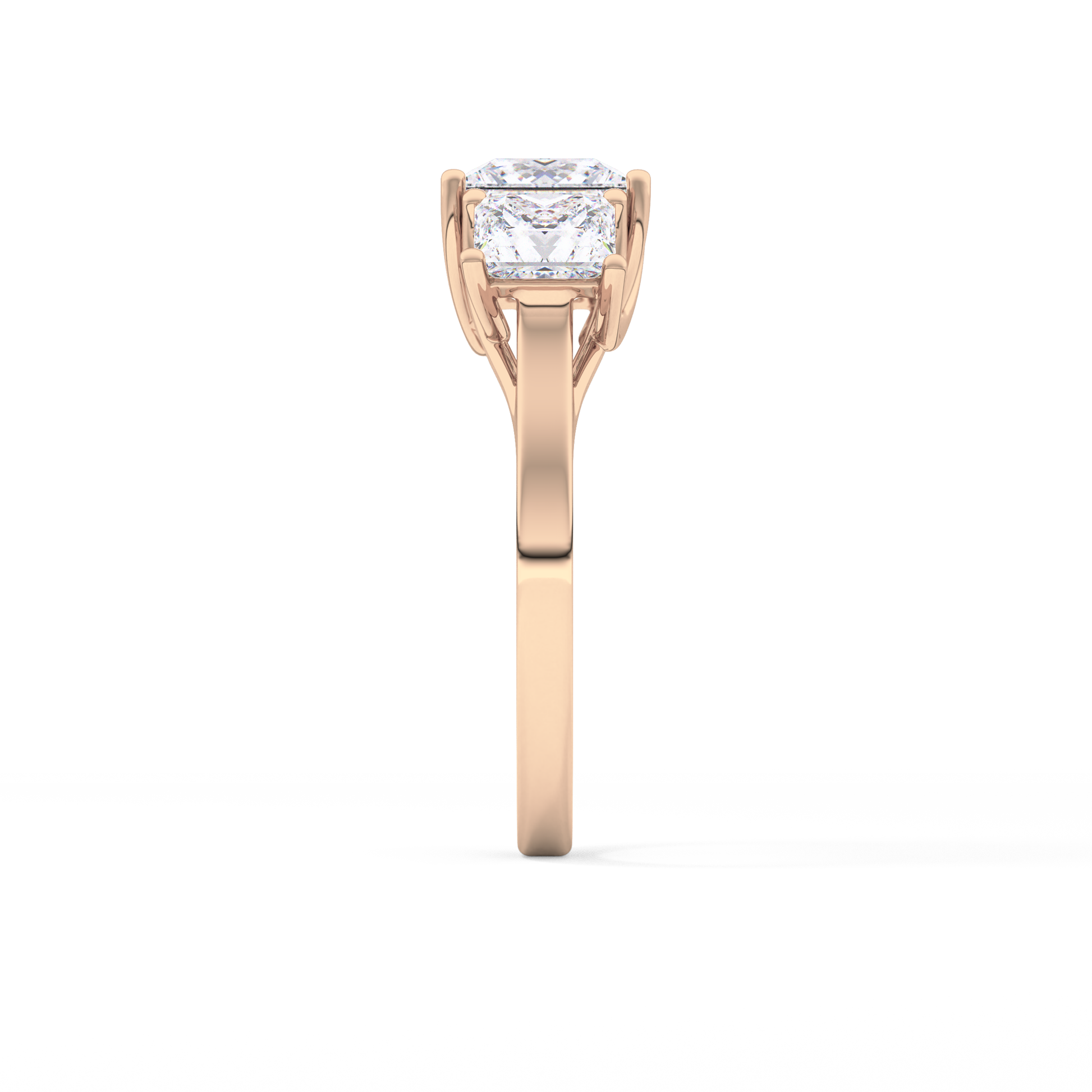 Princess Three Stone Lab Grown Diamond Engagement Ring