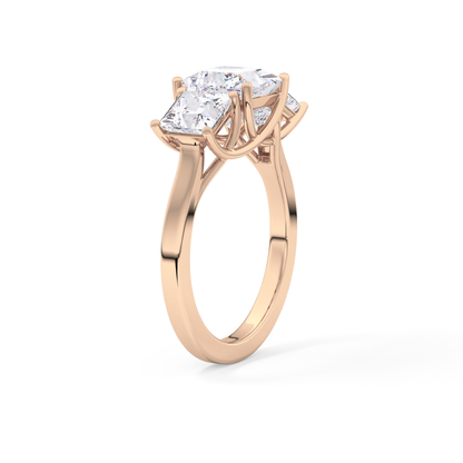 Princess Three Stone Lab Grown Diamond Engagement Ring