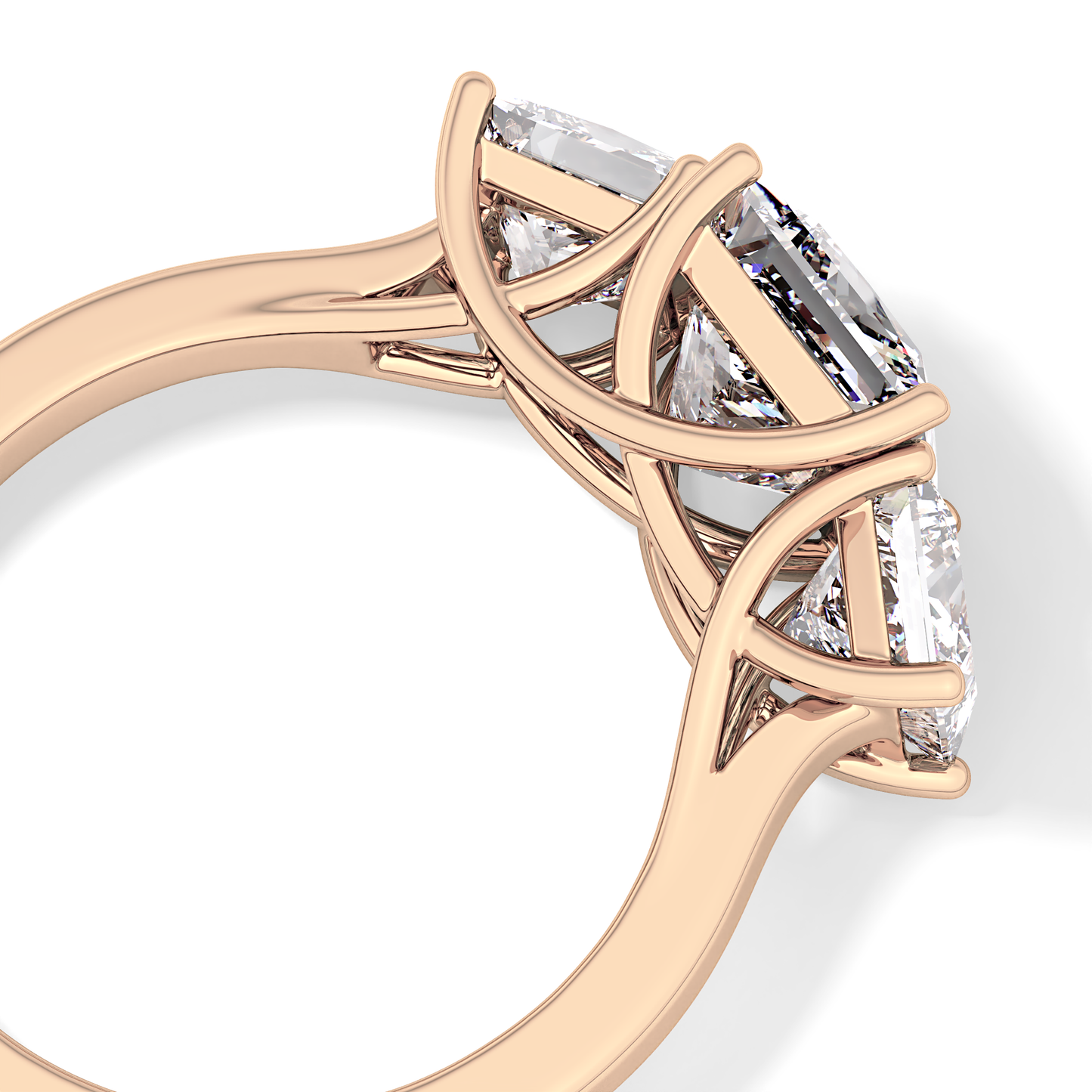 Princess Three Stone Lab Grown Diamond Engagement Ring