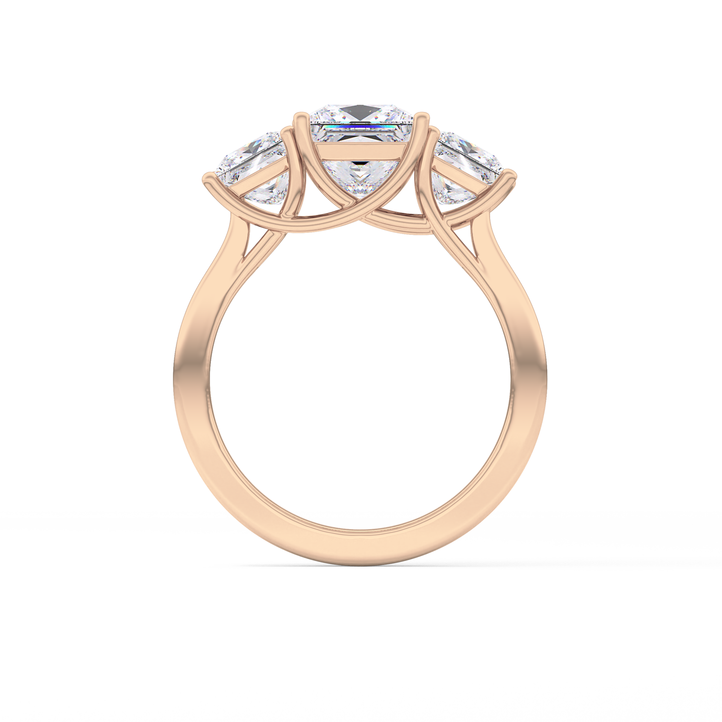 Princess Three Stone Lab Grown Diamond Engagement Ring