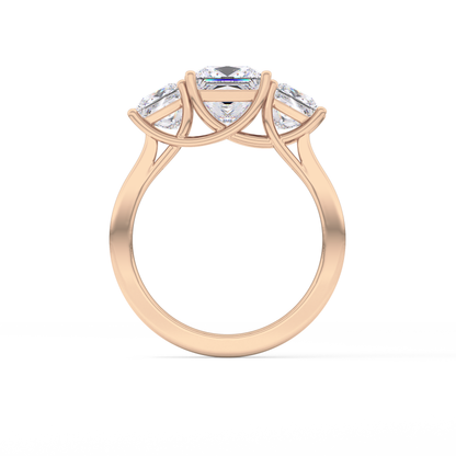 Princess Three Stone Lab Grown Diamond Engagement Ring