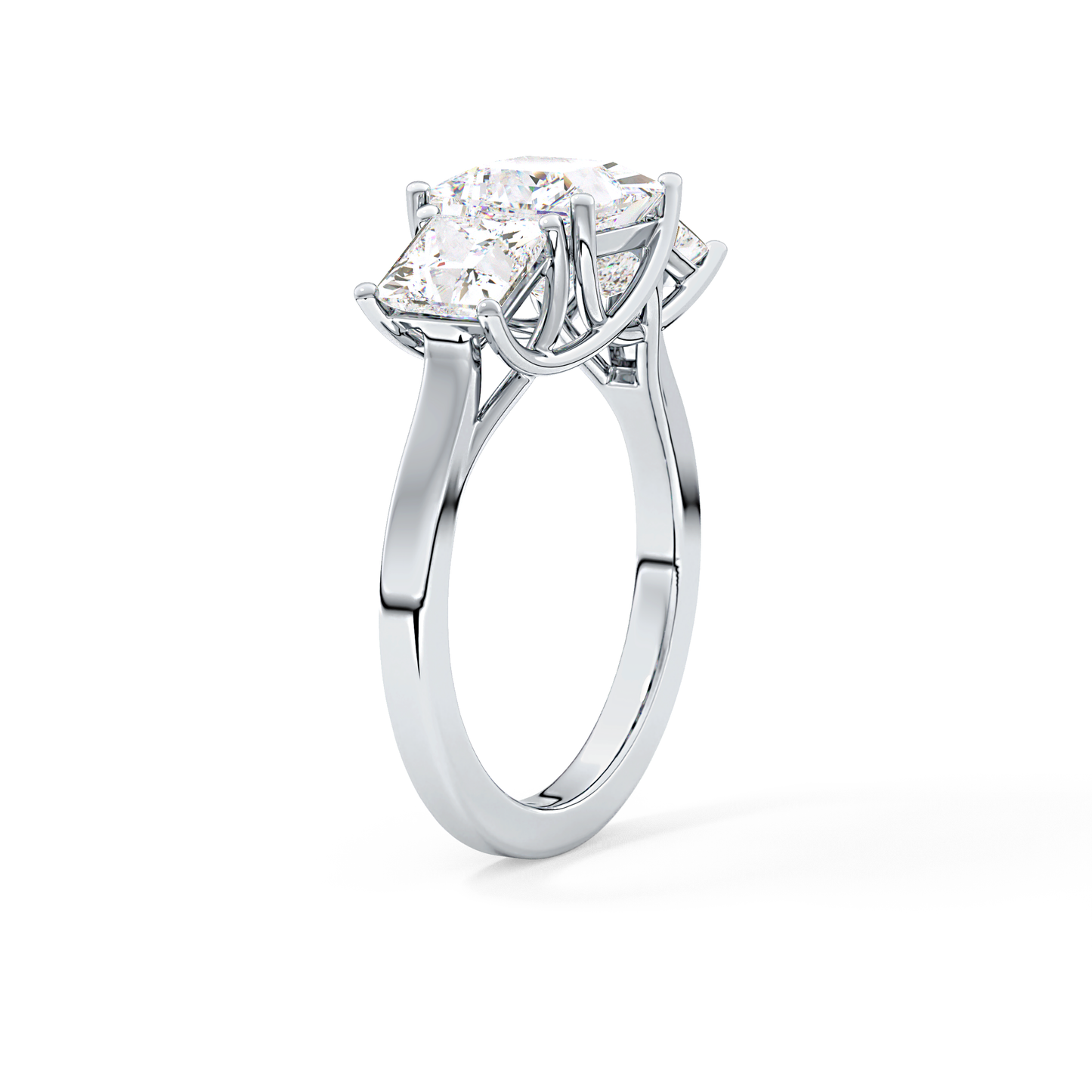Princess Three Stone Lab Grown Diamond Engagement Ring