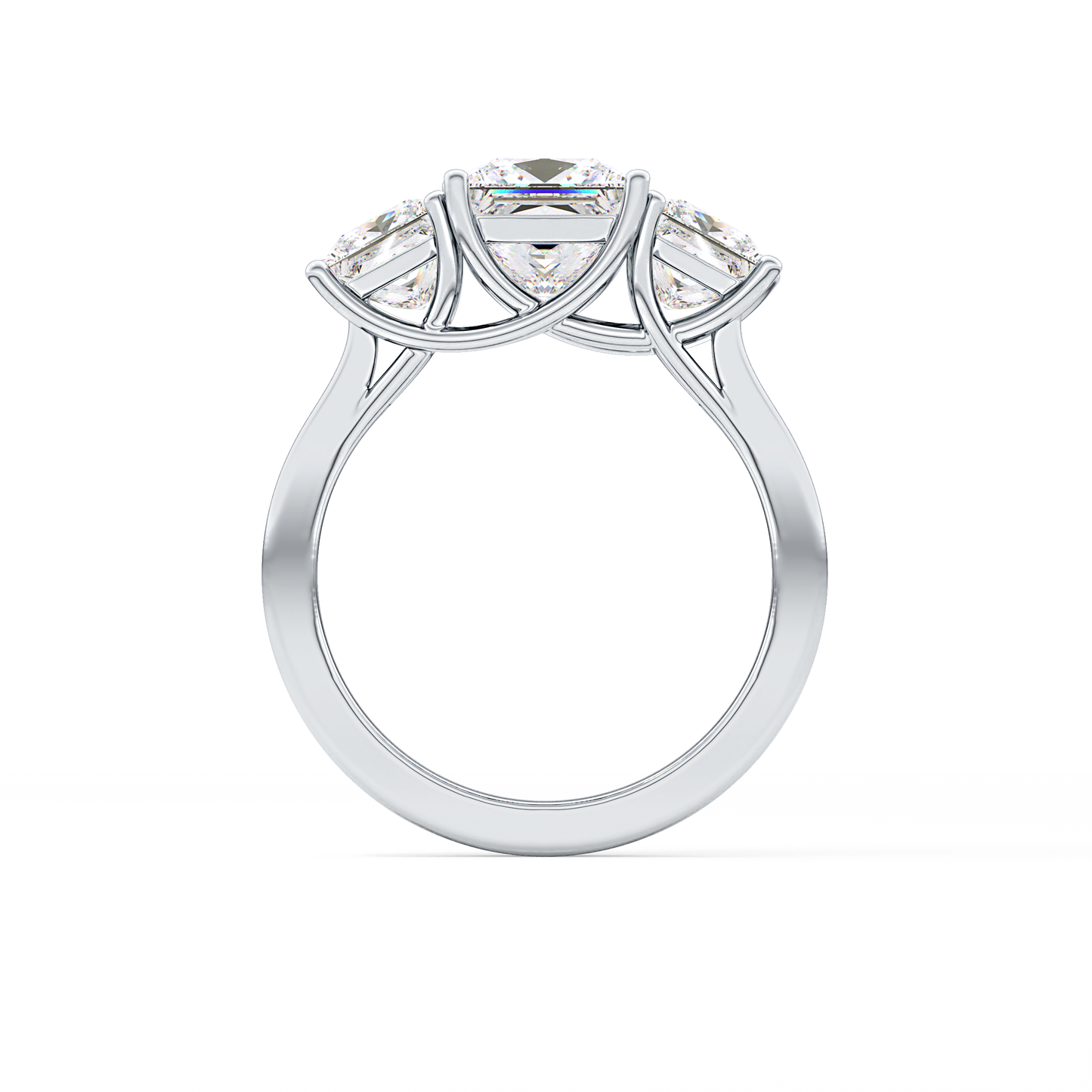 Princess Three Stone Lab Grown Diamond Engagement Ring