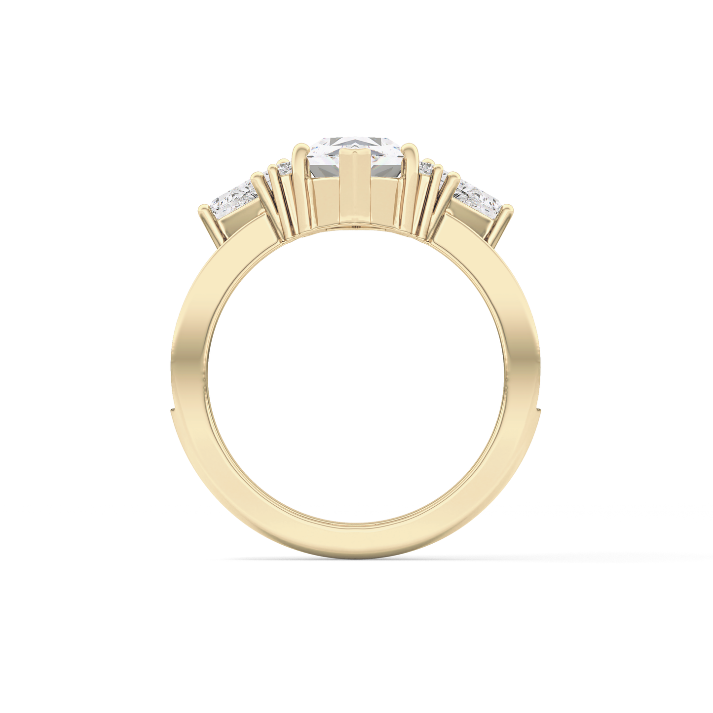 Hexagon Cluster Lab Grown Diamond Engagement Ring