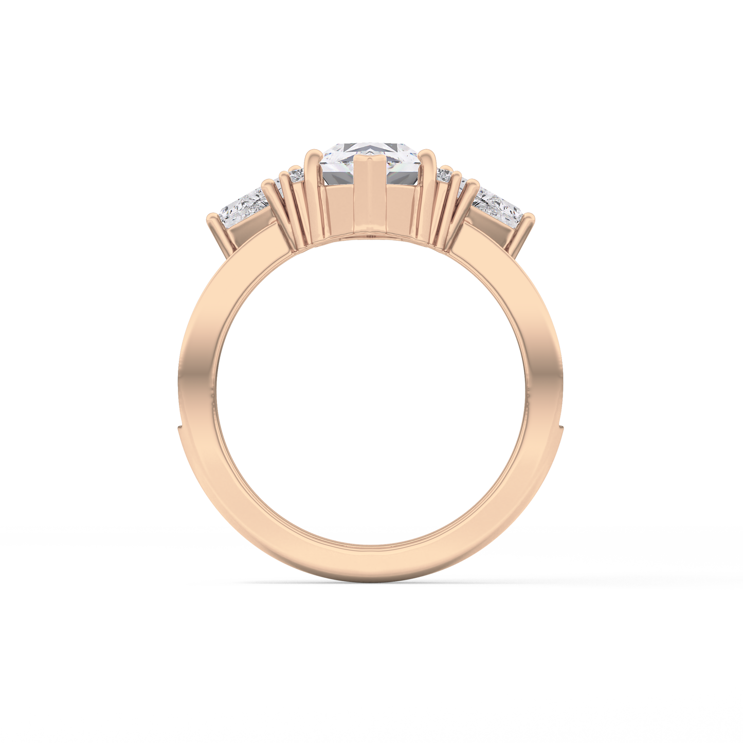 Hexagon Cluster Lab Grown Diamond Engagement Ring