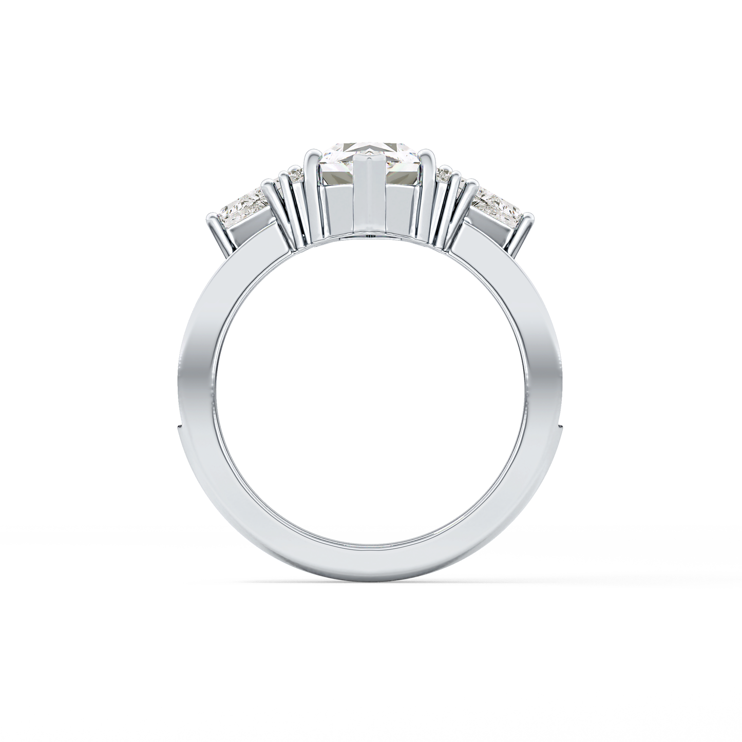 Hexagon Cluster Lab Grown Diamond Engagement Ring
