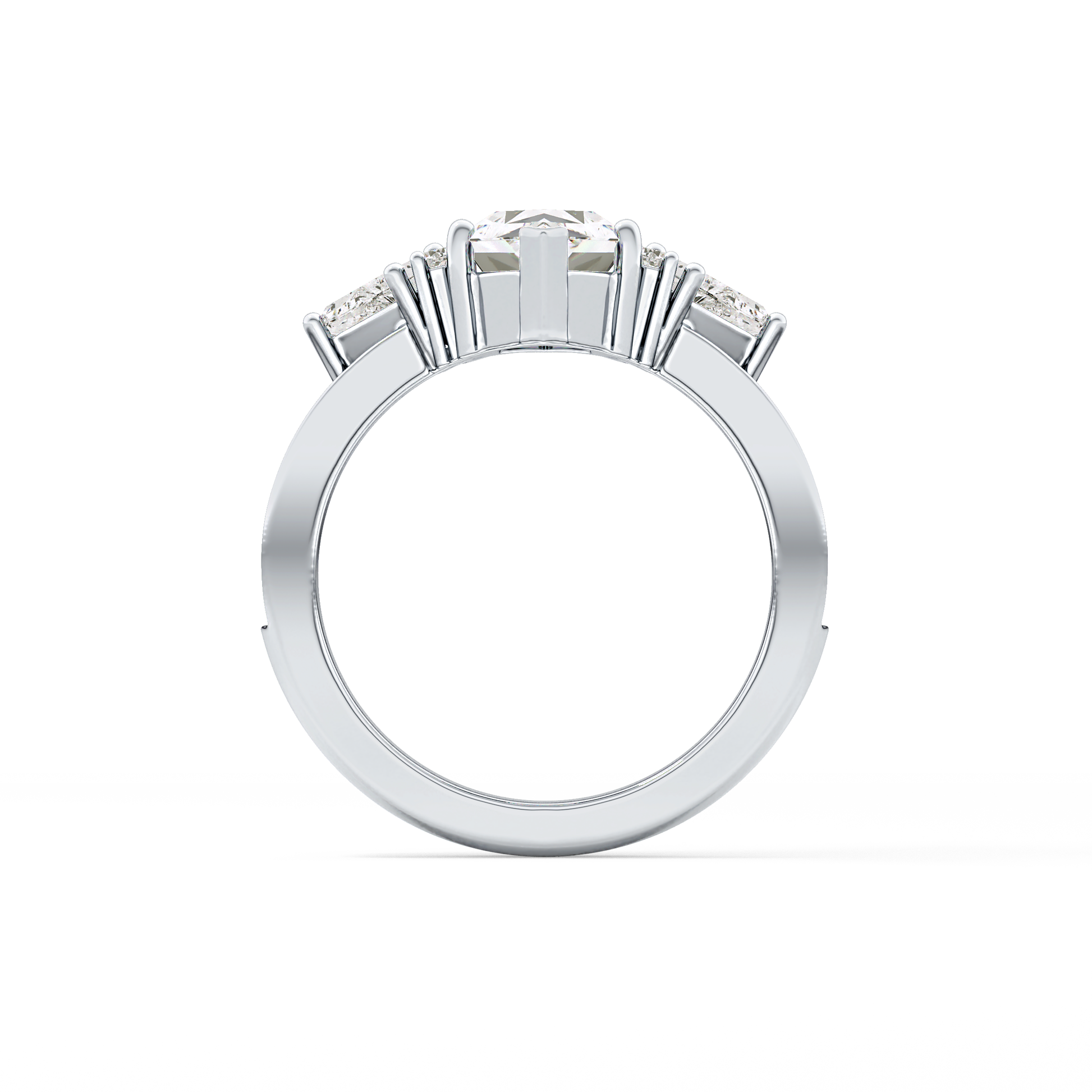 Hexagon Cluster Lab Grown Diamond Engagement Ring