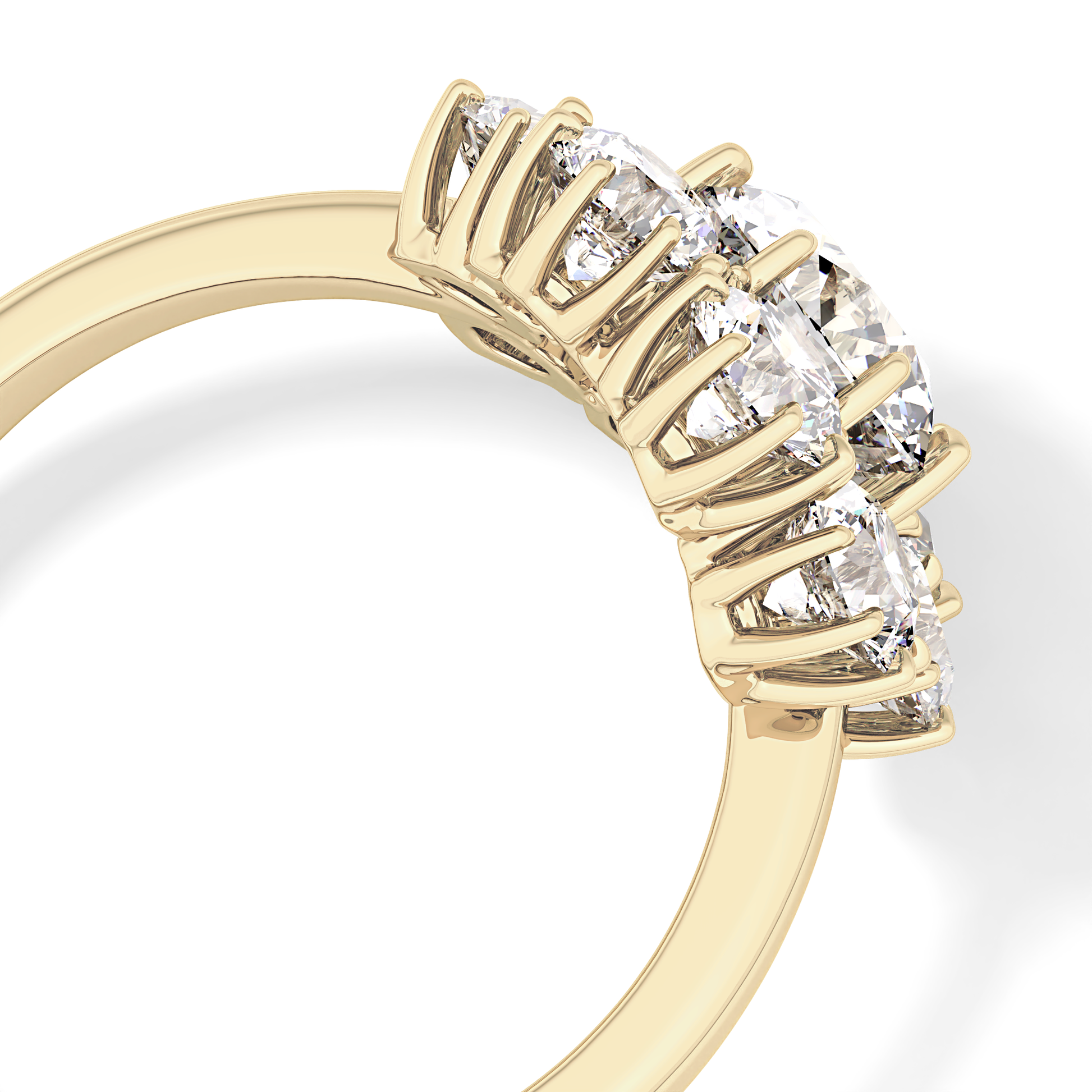Round Cluster Lab Grown Diamond Engagement Ring