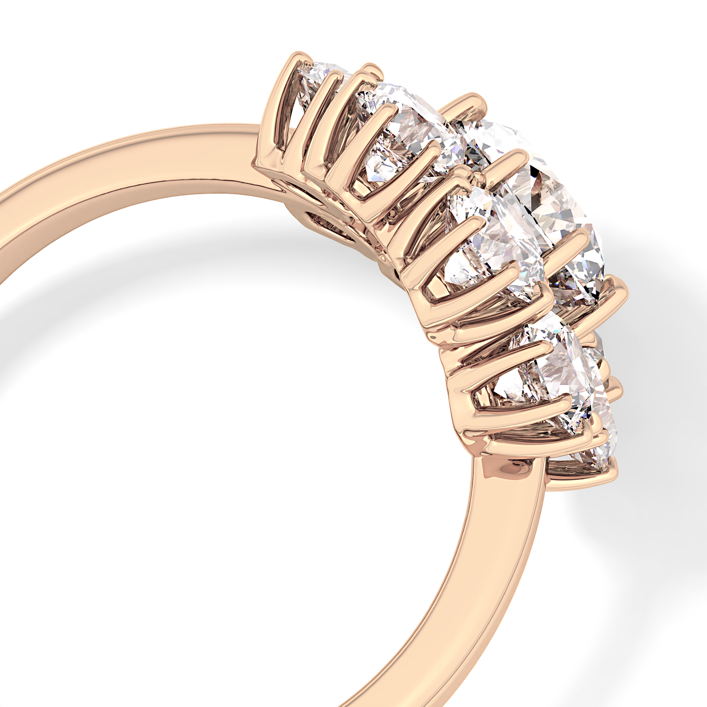Round Cluster Lab Grown Diamond Engagement Ring