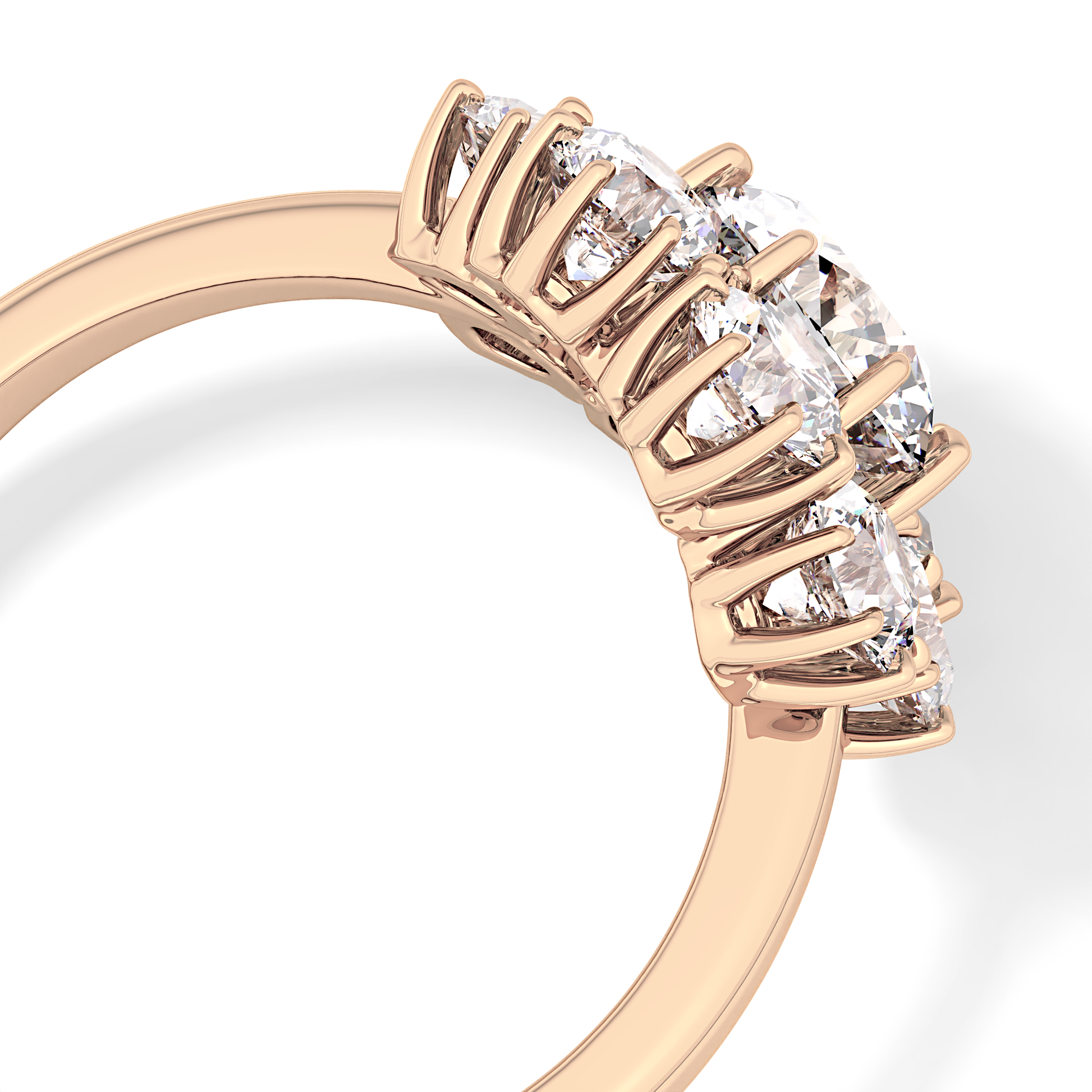 Round Cluster Lab Grown Diamond Engagement Ring