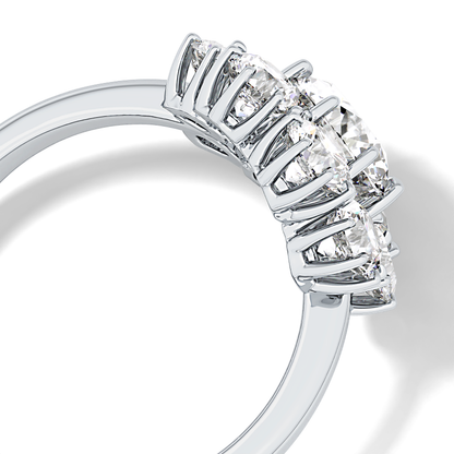 Round Cluster Lab Grown Diamond Engagement Ring