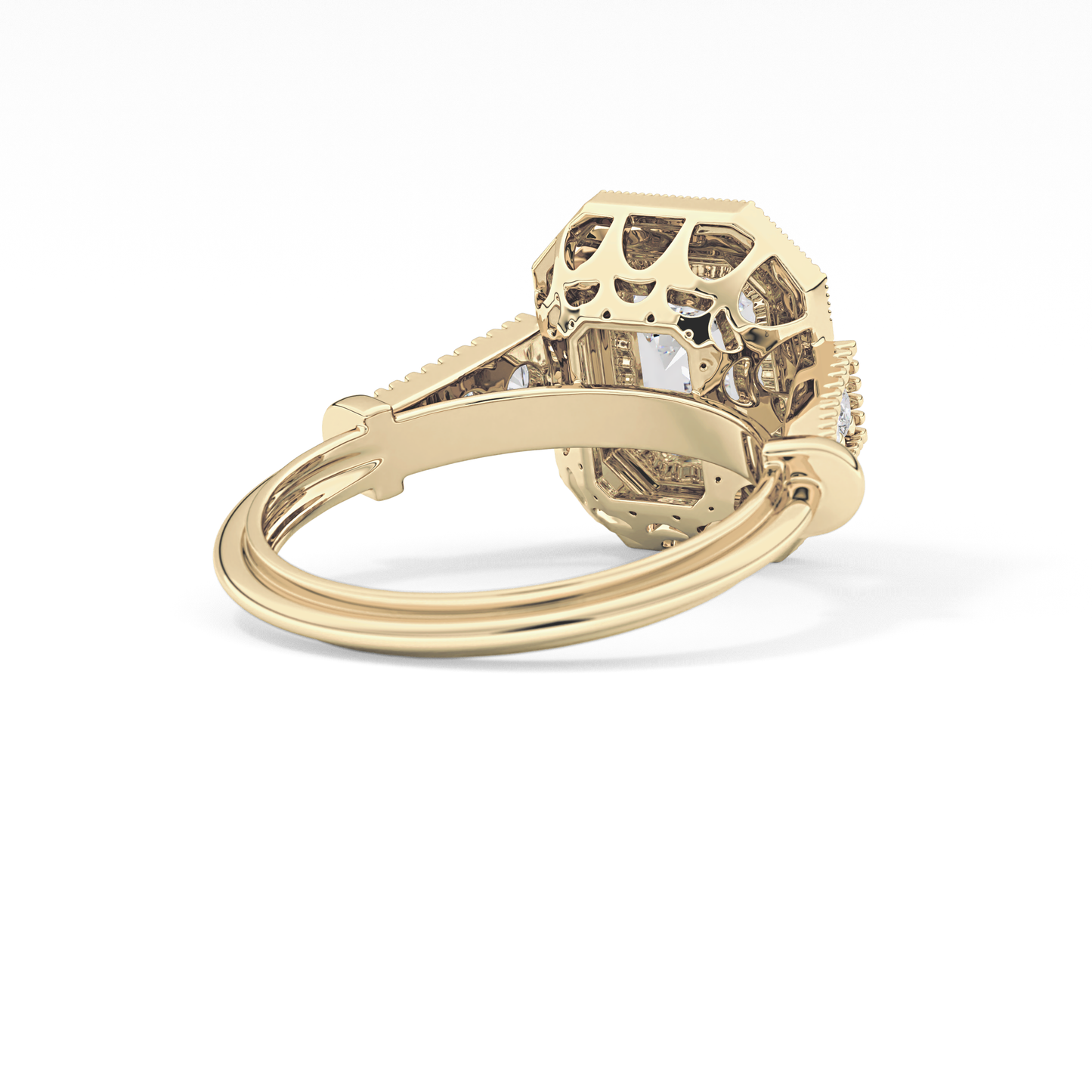 Emerald ClusterLab Grown Diamond Engagement Ring