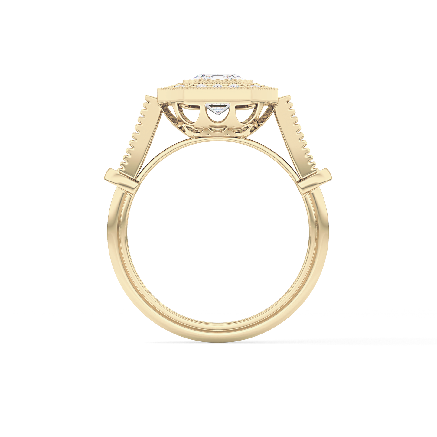 Emerald ClusterLab Grown Diamond Engagement Ring