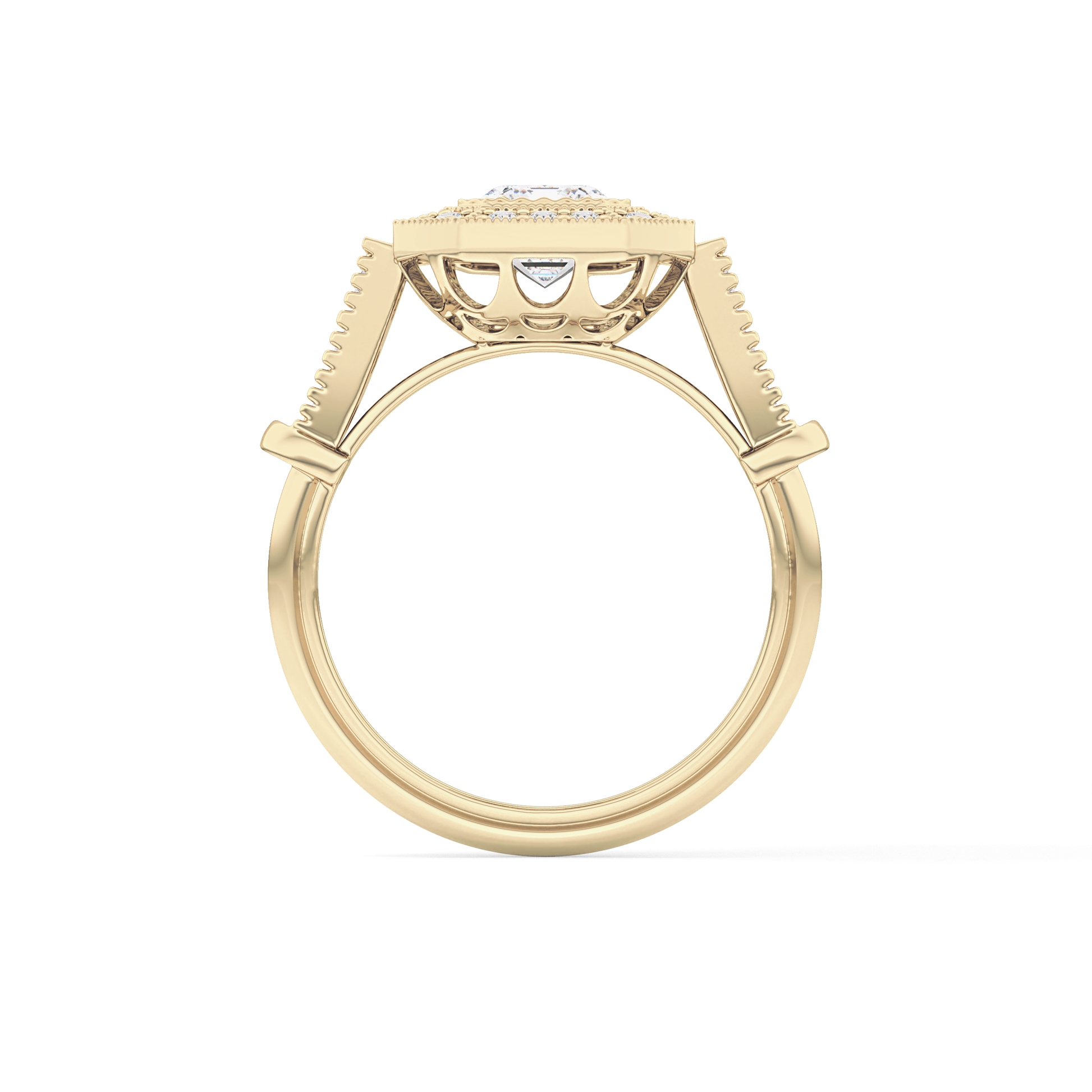 Emerald ClusterLab Grown Diamond Engagement Ring