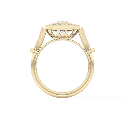 Emerald ClusterLab Grown Diamond Engagement Ring