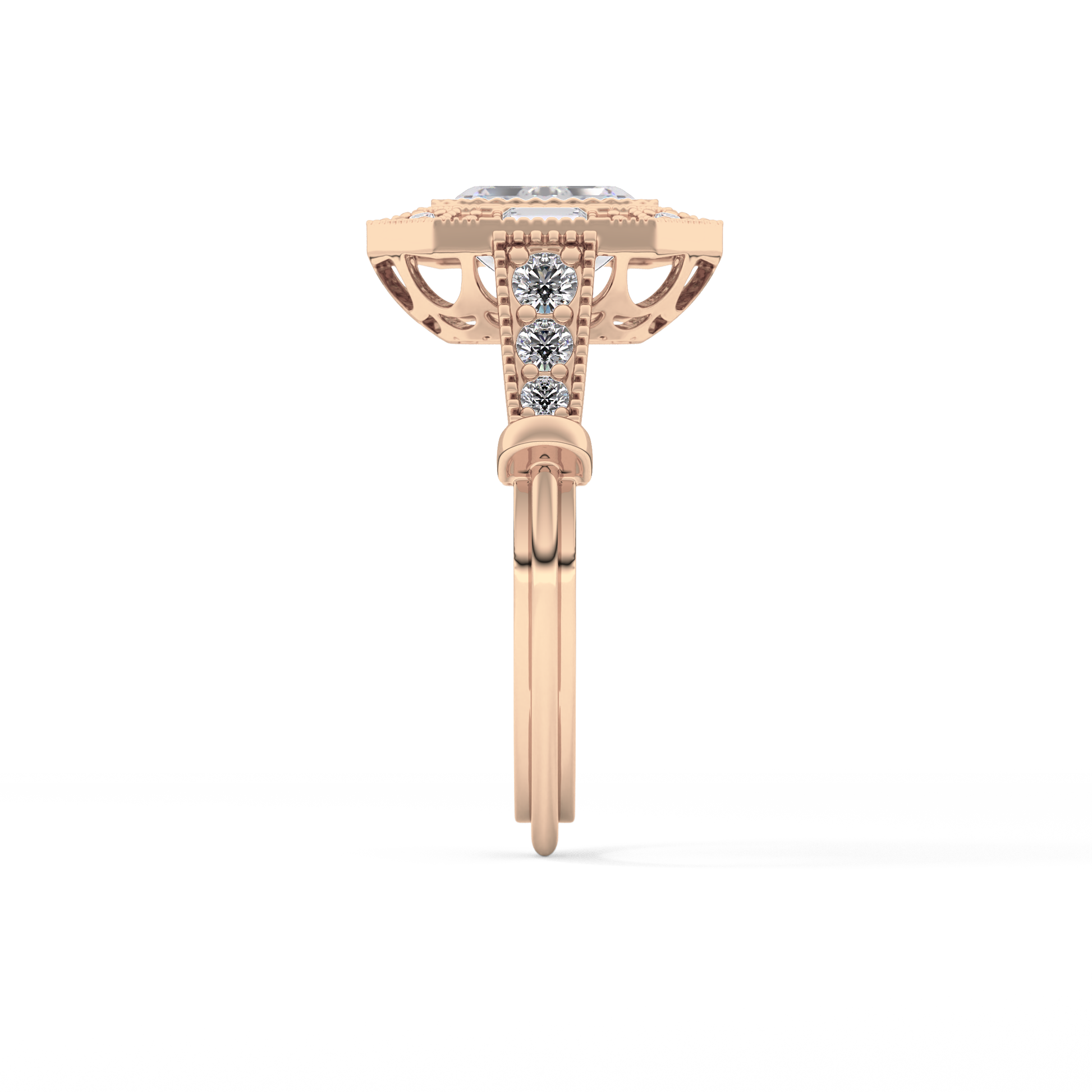 Emerald ClusterLab Grown Diamond Engagement Ring