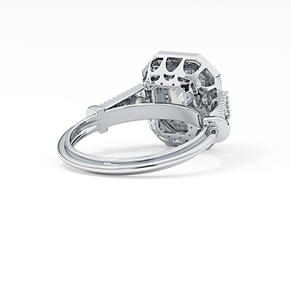 Emerald ClusterLab Grown Diamond Engagement Ring