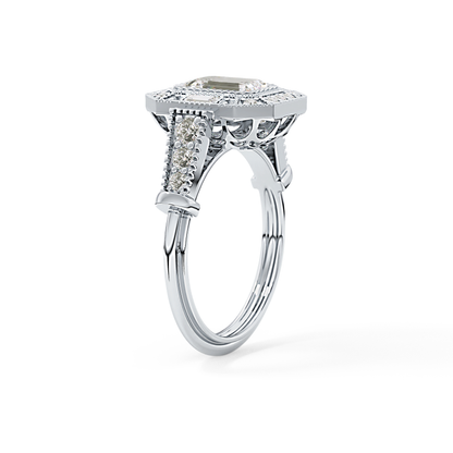Emerald ClusterLab Grown Diamond Engagement Ring