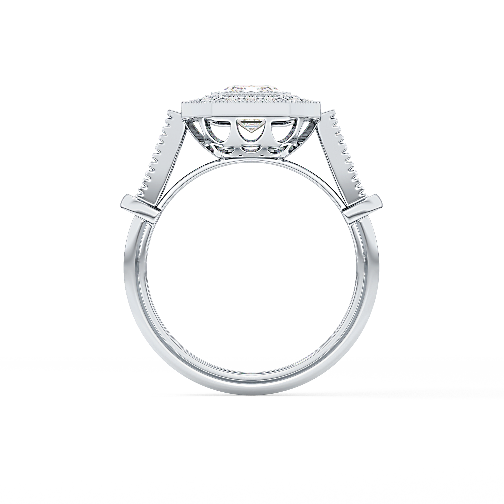 Emerald ClusterLab Grown Diamond Engagement Ring