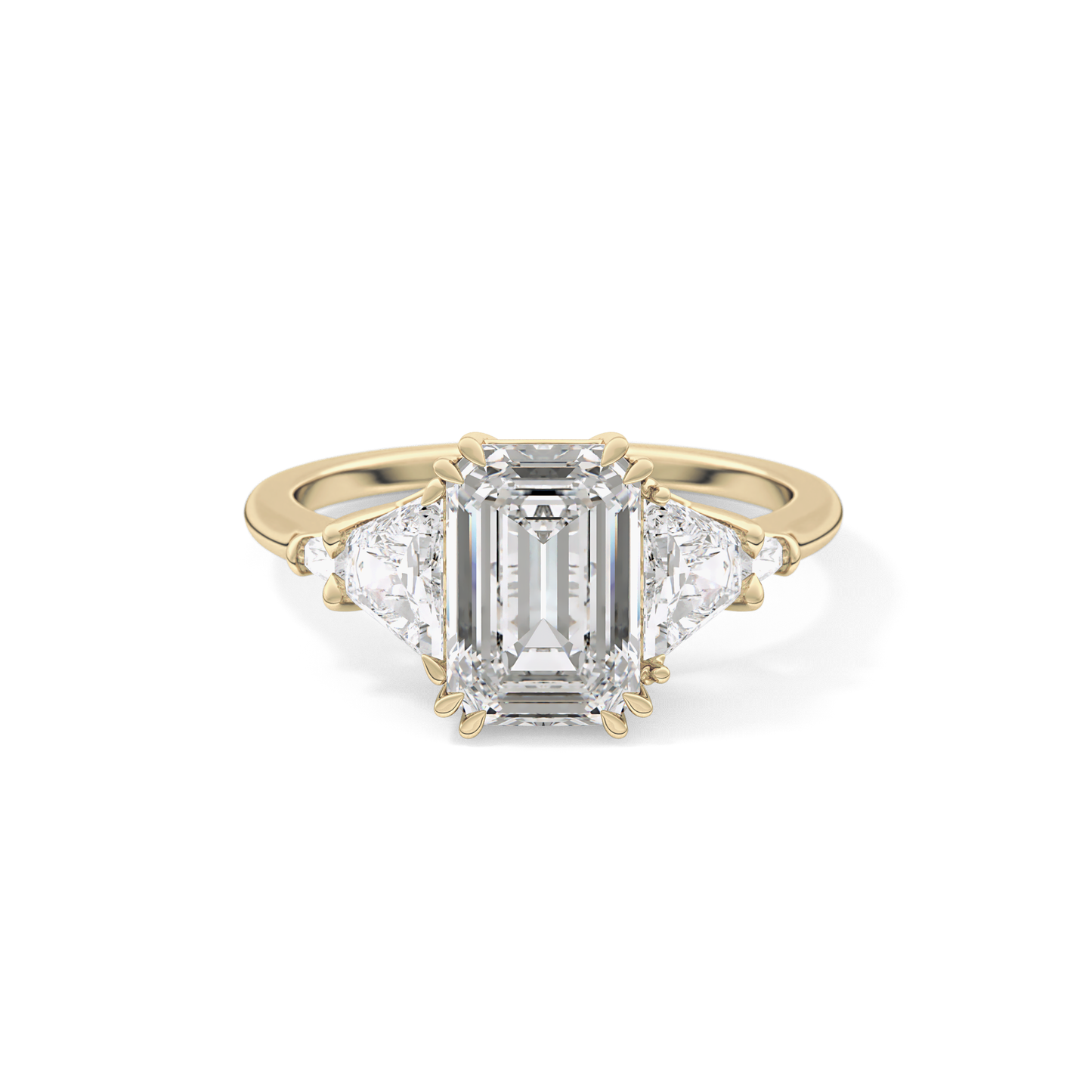 Emerald Cluster Lab Grown Diamond Engagement Ring