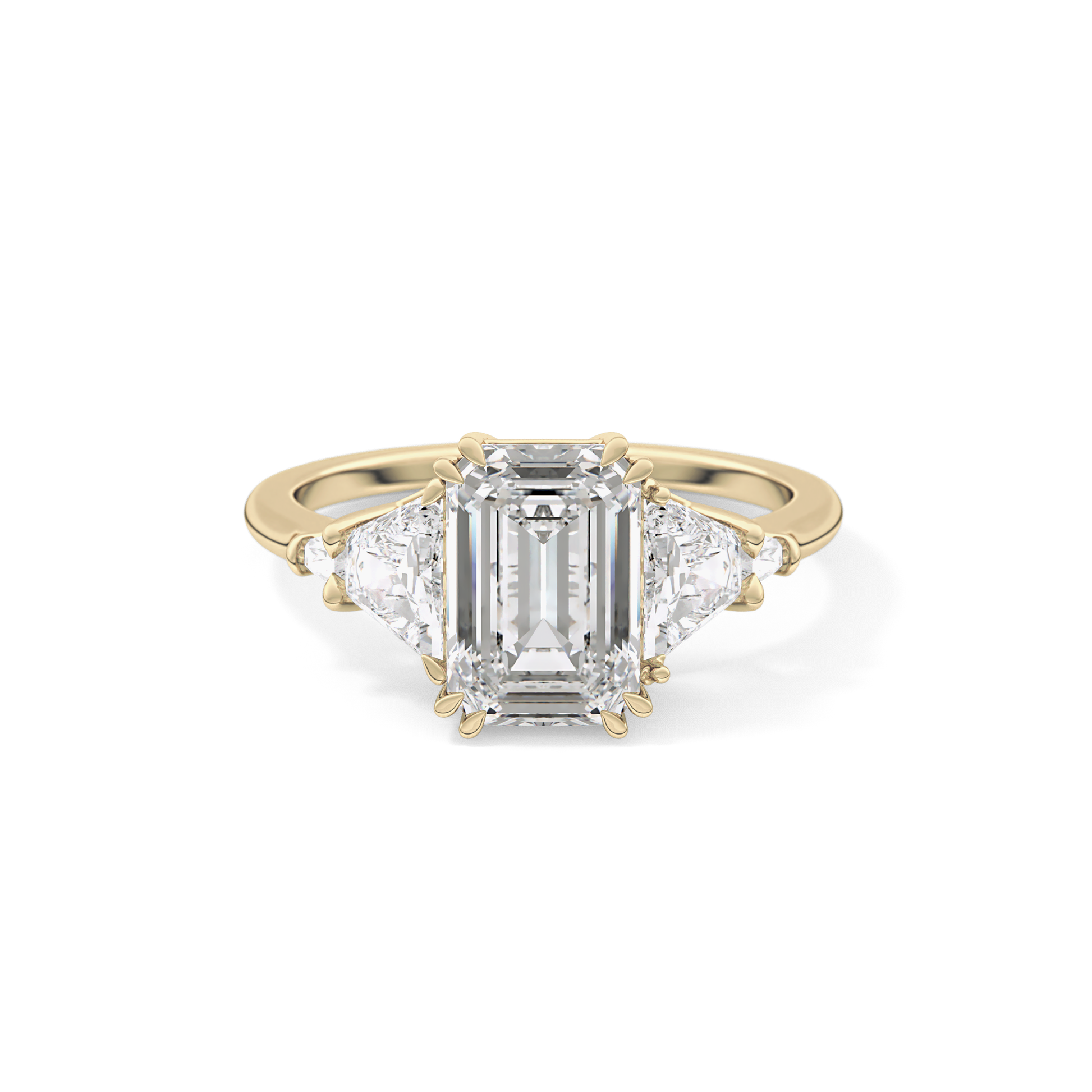 Emerald Cluster Lab Grown Diamond Engagement Ring