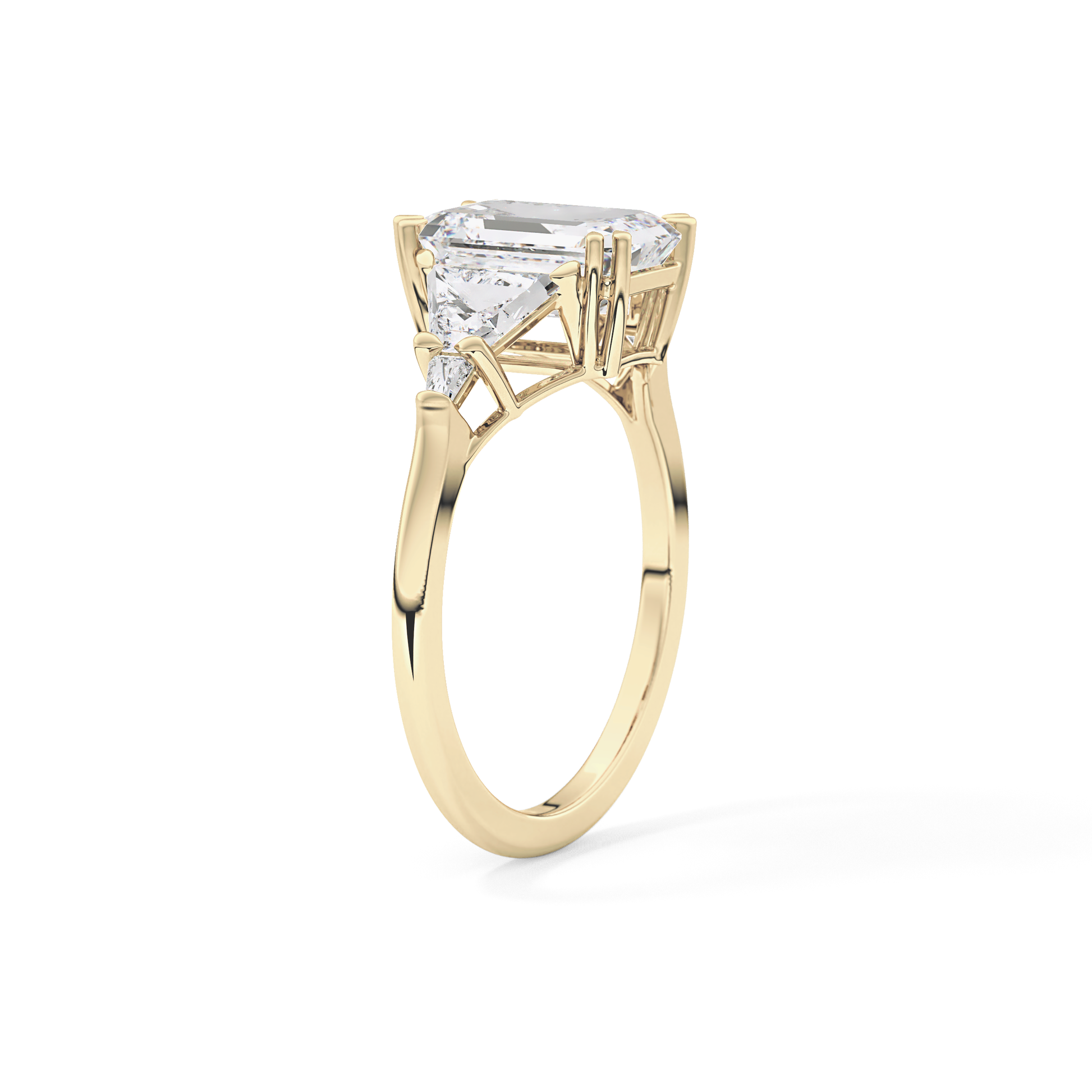 Emerald Cluster Lab Grown Diamond Engagement Ring