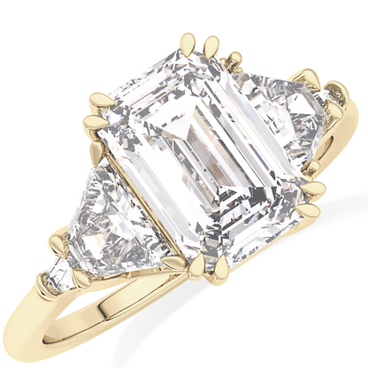 Emerald Cluster Lab Grown Diamond Engagement Ring