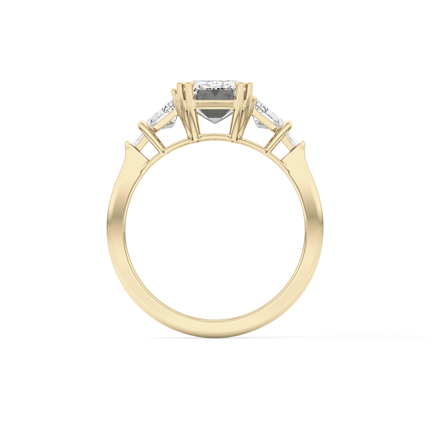 Emerald Cluster Lab Grown Diamond Engagement Ring
