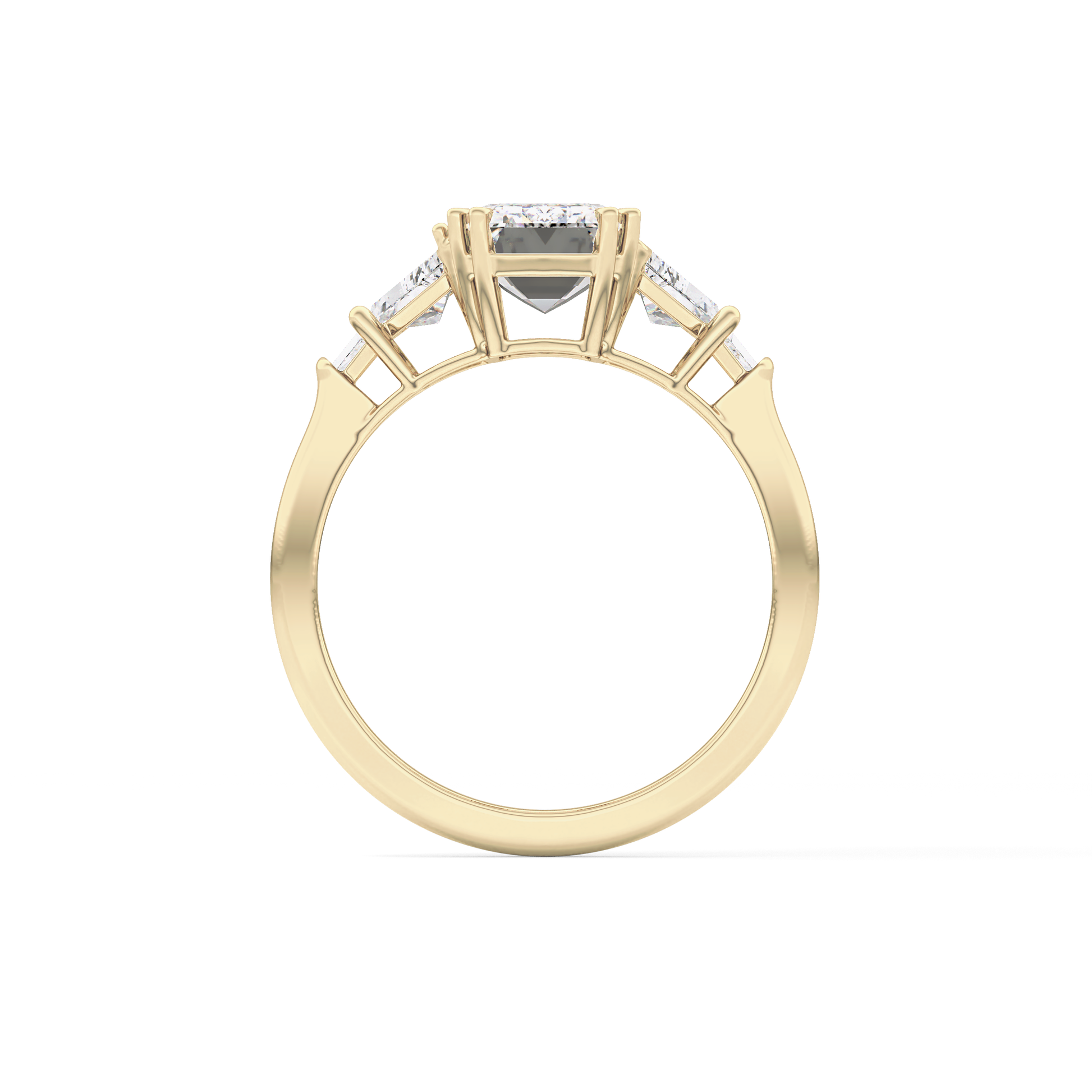 Emerald Cluster Lab Grown Diamond Engagement Ring