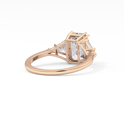 Emerald Cluster Lab Grown Diamond Engagement Ring