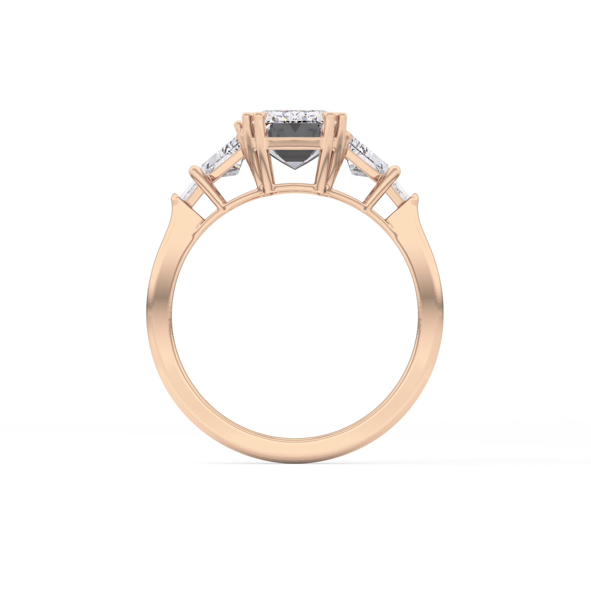 Emerald Cluster Lab Grown Diamond Engagement Ring