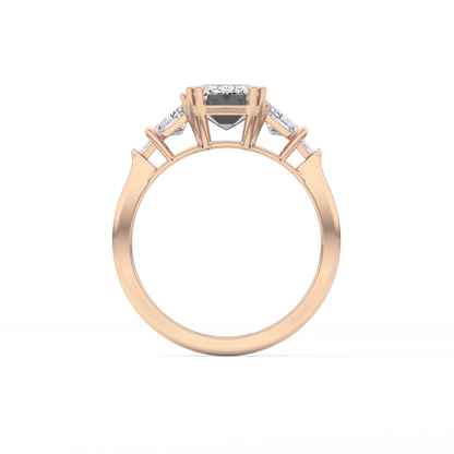 Emerald Cluster Lab Grown Diamond Engagement Ring