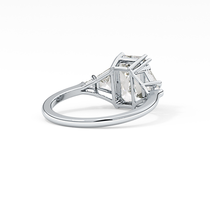 Emerald Cluster Lab Grown Diamond Engagement Ring