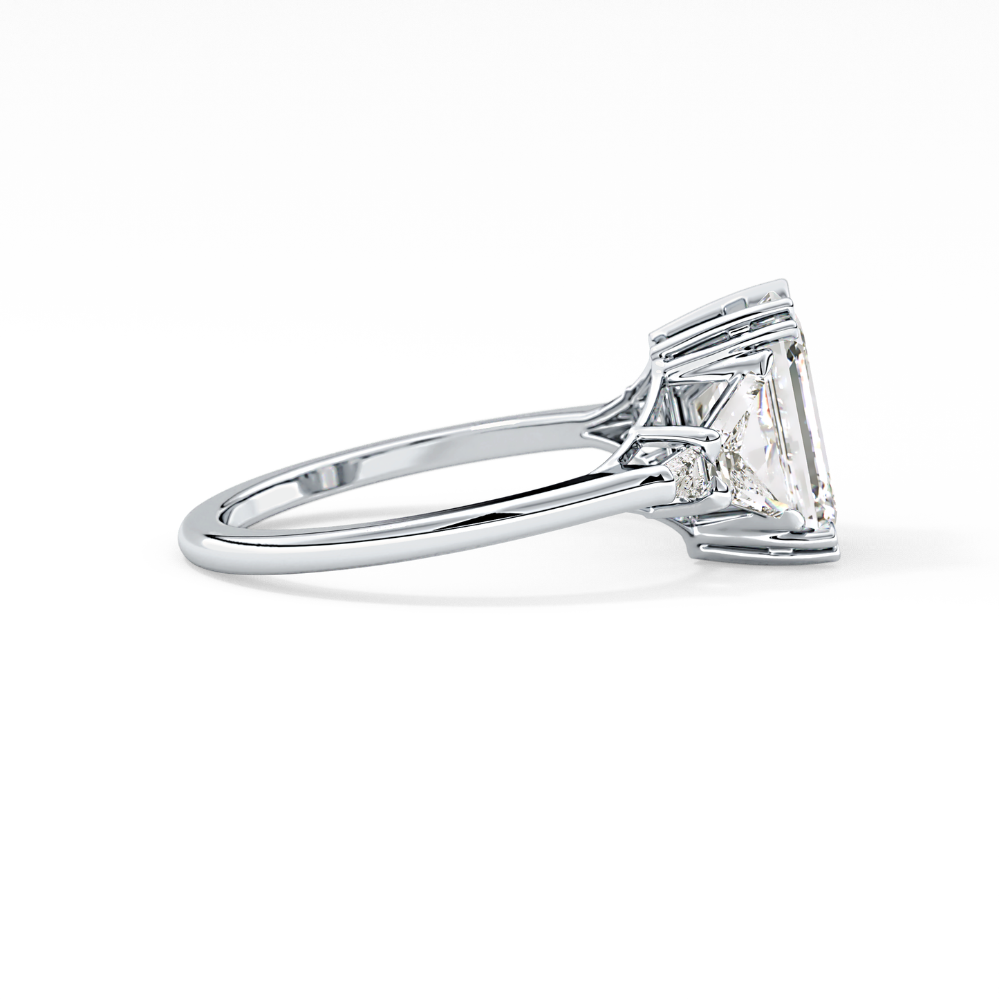 Emerald Cluster Lab Grown Diamond Engagement Ring