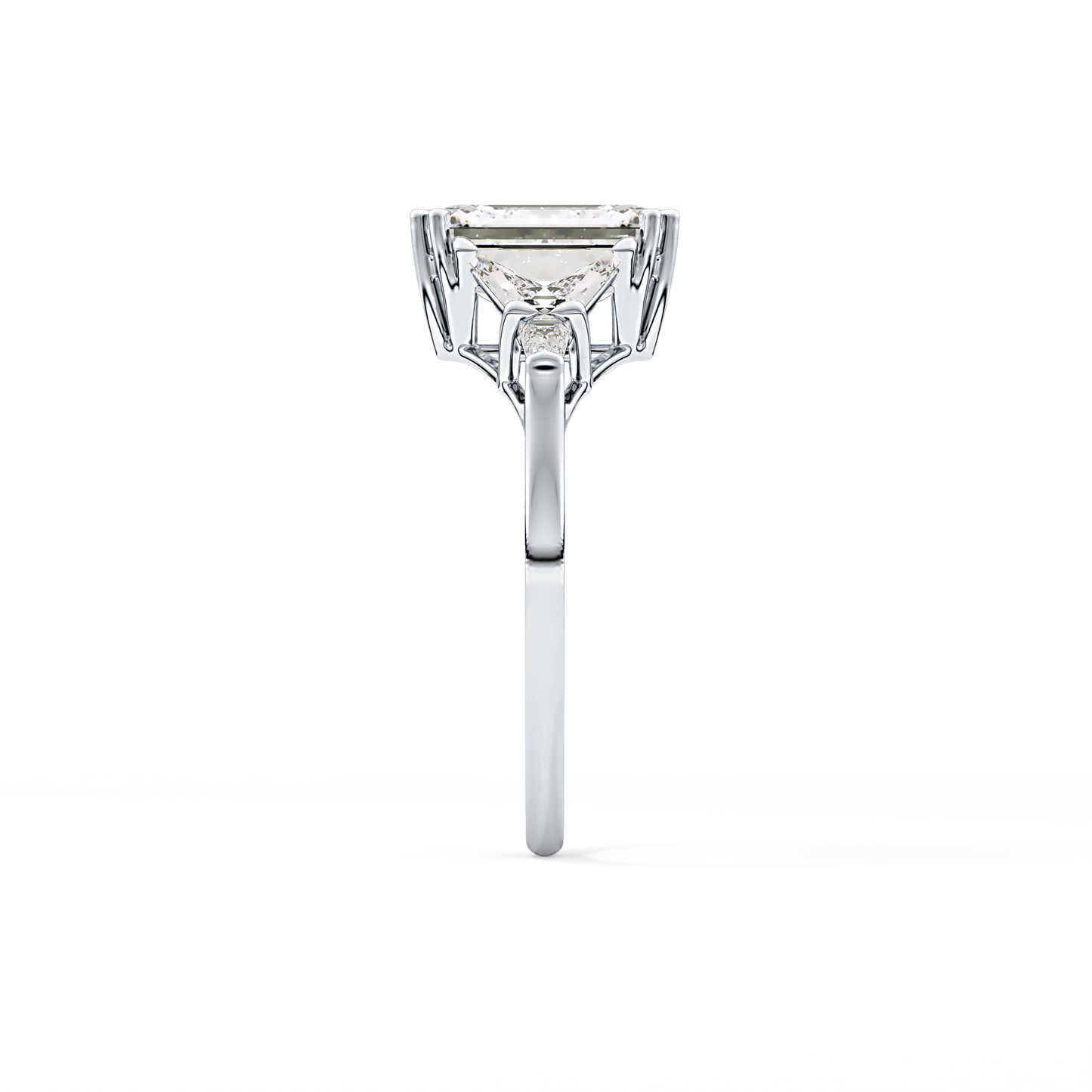 Emerald Cluster Lab Grown Diamond Engagement Ring