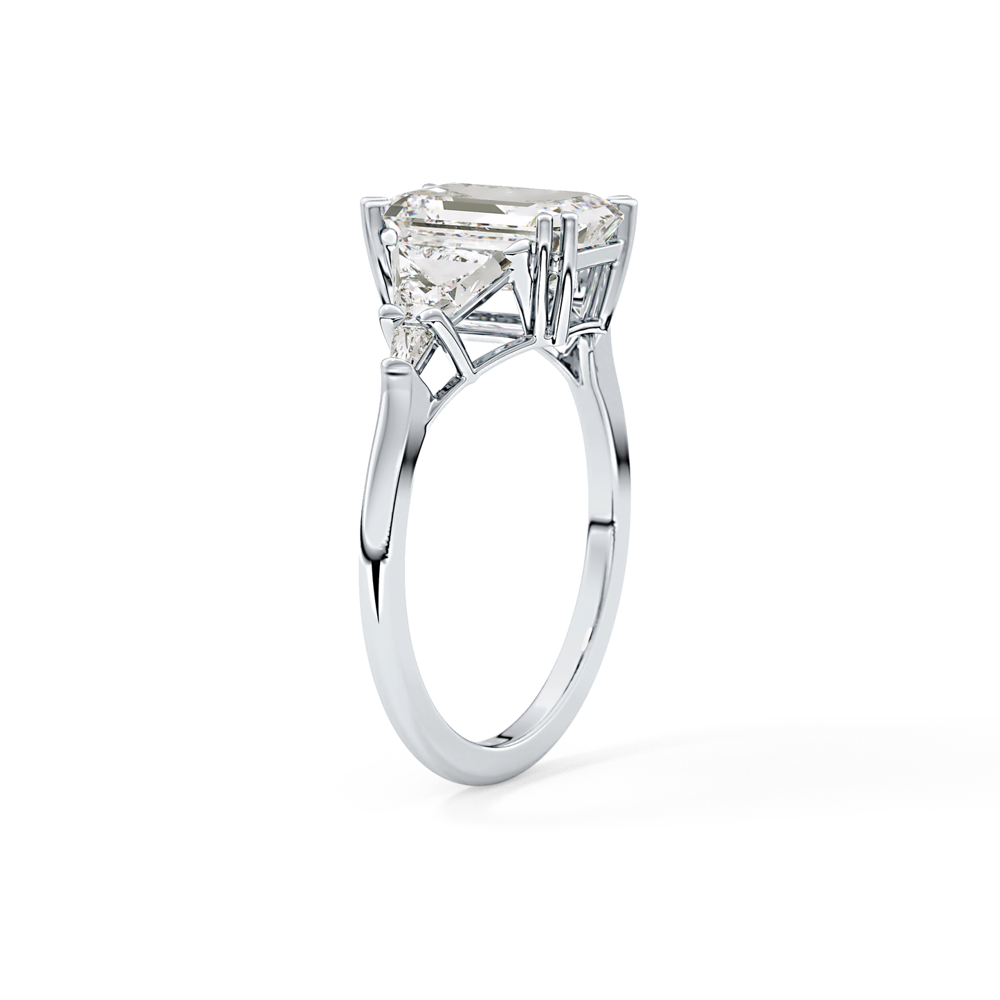 Emerald Cluster Lab Grown Diamond Engagement Ring