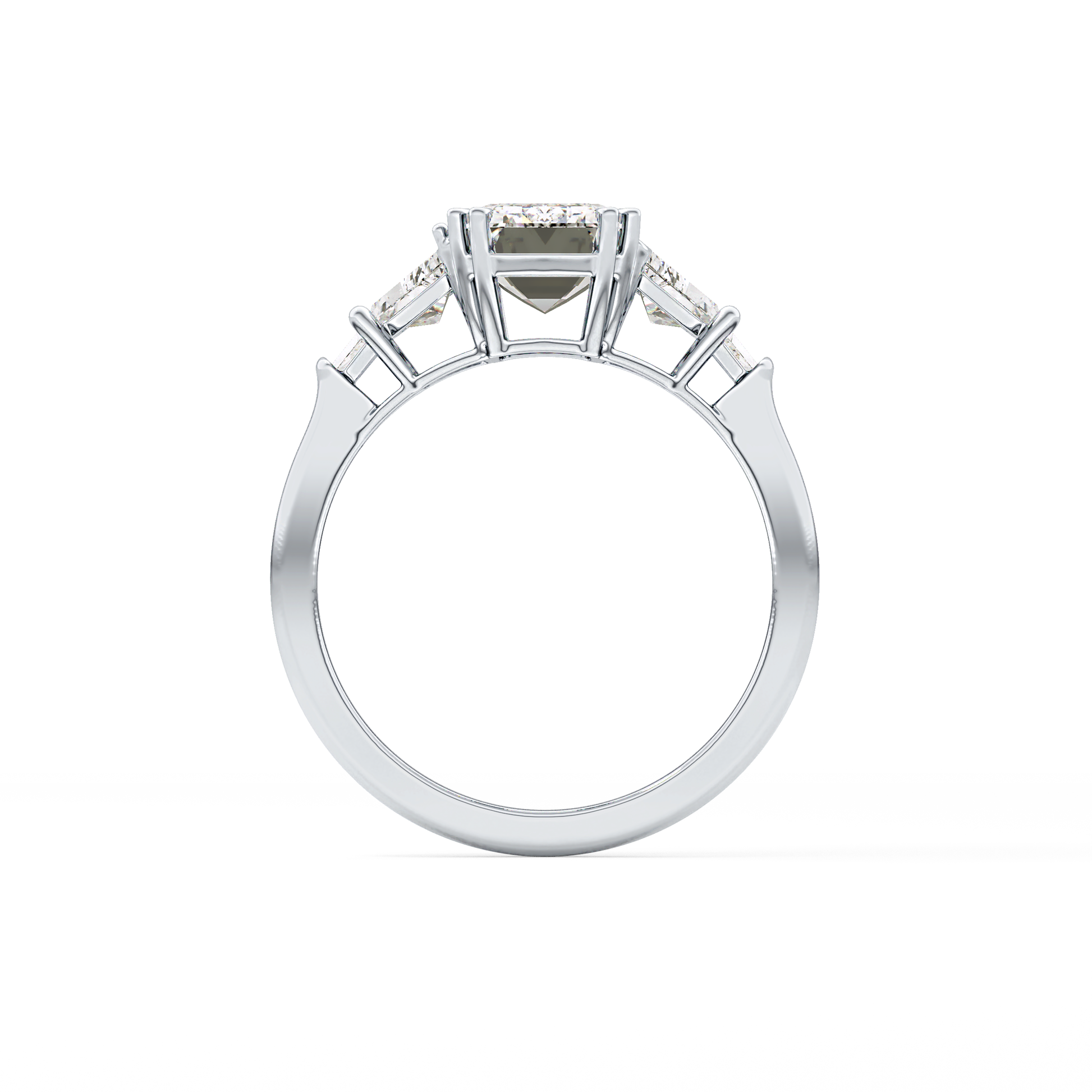 Emerald Cluster Lab Grown Diamond Engagement Ring