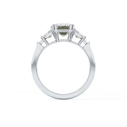 Emerald Cluster Lab Grown Diamond Engagement Ring
