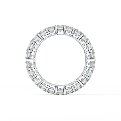 Full Eternity Wedding Band with 3.83 TCW Princess Cut Moissanite – Yellow, White, or Rose Gold